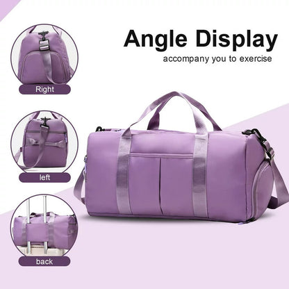 US Sports Gym Travel Duffel Bag Wet Pocket Shoes Compartment Swim Yoga Training