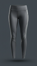 Compression leggings with metallic accents