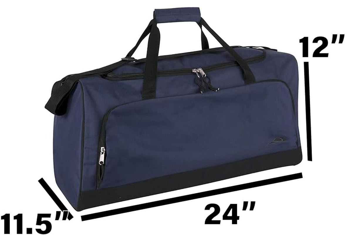 24-Inch 55-Liter Navy Blue Weekender Duffel Bag for Men, Women, and Teens - Ideal for Gym, Travel, Sports, and Recreation